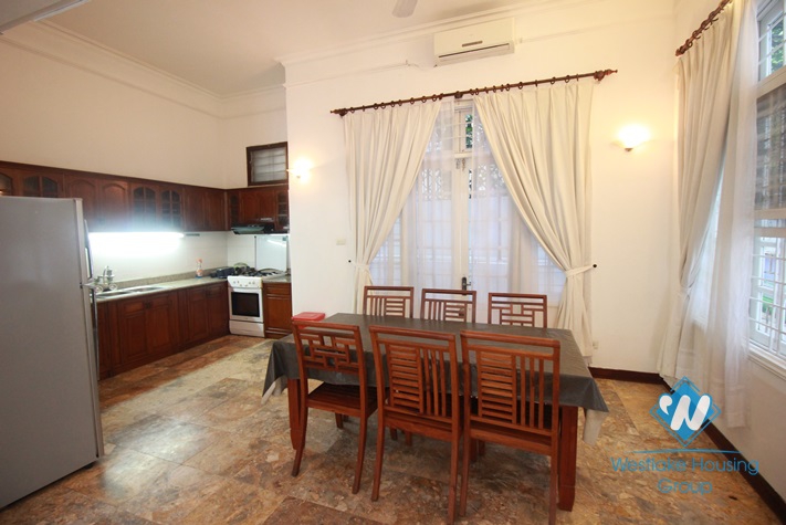Lakeside house with small yard and nice terrace for rent in Tay Ho